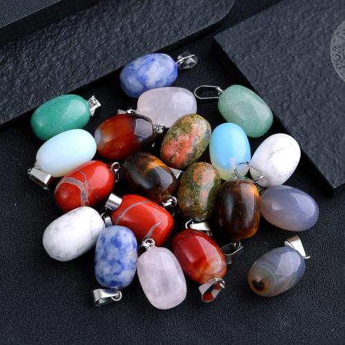 Fashion Decoration, Gemstone, with Tibetan Style, Oval, DIY, Random Color, 13x28mm, Sold By PC