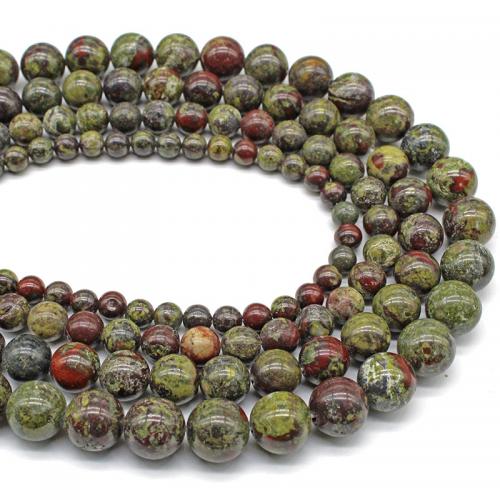 Gemstone Jewelry Beads Dragon Blood stone Round DIY Sold Per Approx 38 cm Strand