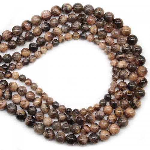 Gemstone Jewelry Beads Sunstone Round polished DIY Sold Per Approx 38 cm Strand
