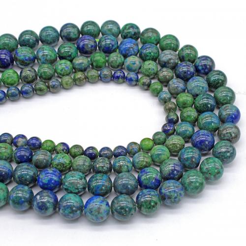 Lapis Lazuli Beads, Lapis Lazuli Phenix, Ronde, gepolijst, DIY & verschillende grootte voor keus, Per verkocht Ca 38 cm Strand
