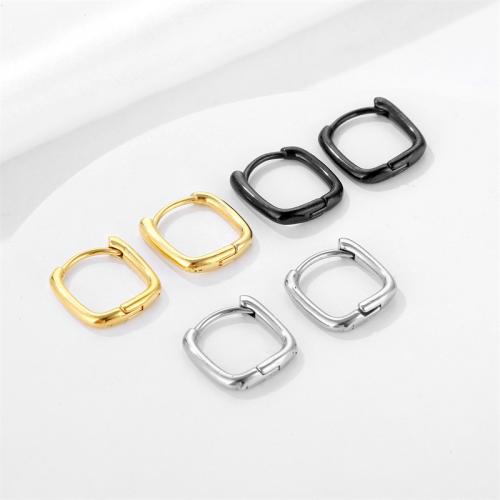 Titan Stahl Ohrring, Titanstahl, plattiert, Modeschmuck, keine, 13x13mm, verkauft von PC