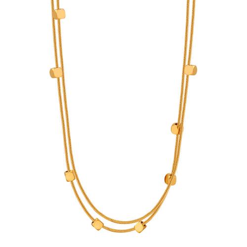 Titanstahl Halskette, plattiert, für Frau, goldfarben, verkauft von PC