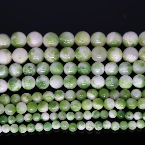 Jade Perlen, Chalzedon, rund, Spritzlackierung, gefärbt & DIY & verschiedene Größen vorhanden, keine, verkauft per ca. 40 cm Strang
