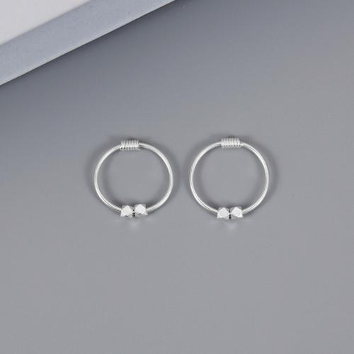 925 Sterling Silver Hoop Earrings, fashion jewelry & different styles for choice & for woman, nickel, lead & cadmium free, Sold By PC