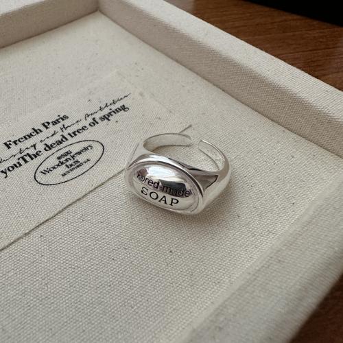 Solidny srebrny pierścień, 925 Srebro, obyty, biżuteria moda & dla kobiety, bez zawartości niklu, ołowiu i kadmu, rozmiar:16, sprzedane przez PC