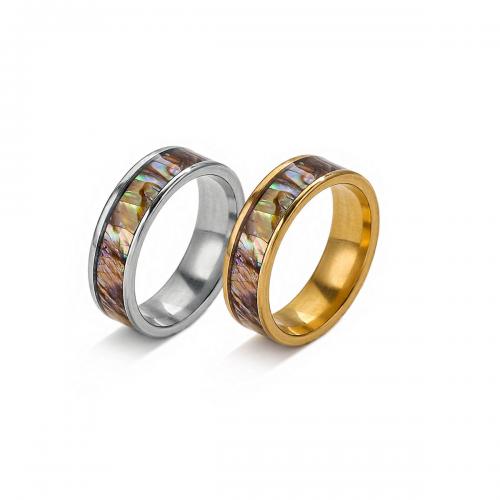 خاتم إصبع الفولاذ المقاوم للصدأ, 304 الفولاذ المقاوم للصدأ, حجم مختلفة للاختيار & للمرأة & ملصقا الايبوكسي, المزيد من الألوان للاختيار, تباع بواسطة PC