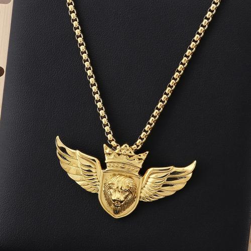 Stainless Steel Jewelry Necklace 304 Stainless Steel Angel Wing Vacuum Ion Plating fashion jewelry & for man Sold By PC