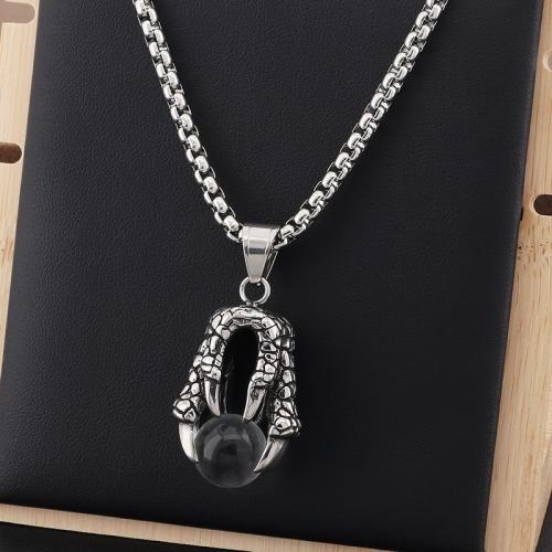 Stainless Steel Jewelry Necklace, 304 Stainless Steel, Claw, Vacuum Ion Plating, fashion jewelry & different styles for choice & for man, more colors for choice, Sold By PC