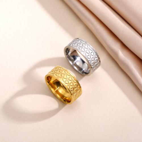 Titanium Čelik Finger Ring, pozlaćen, različite veličine za izbor & za žene, više boja za izbor, Prodano By PC