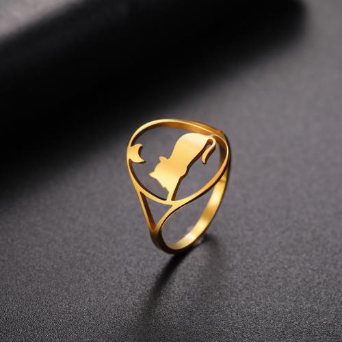 Titantium Steel finger ring, Titan Stål, plated, olika storlek för val & olika stilar för val & för kvinna, fler färger för val, Säljs av PC