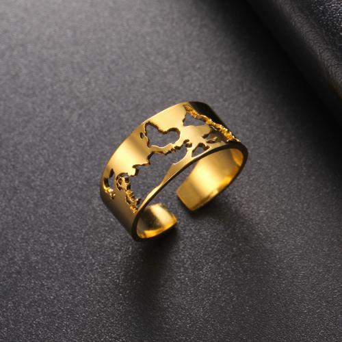 Titanium Čelik Finger Ring, pozlaćen, za par & šupalj, više boja za izbor, Prodano By PC