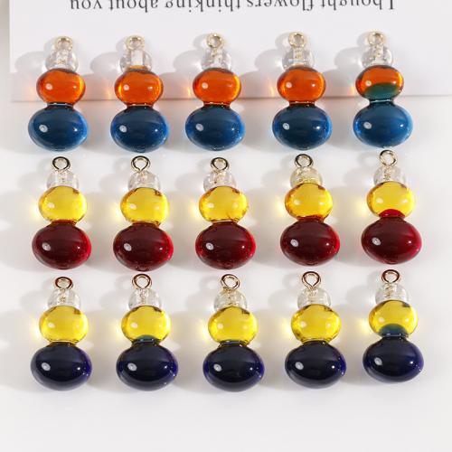 Resin Pendant, Calabash, DIY, more colors for choice, 25x12mm, Sold By PC