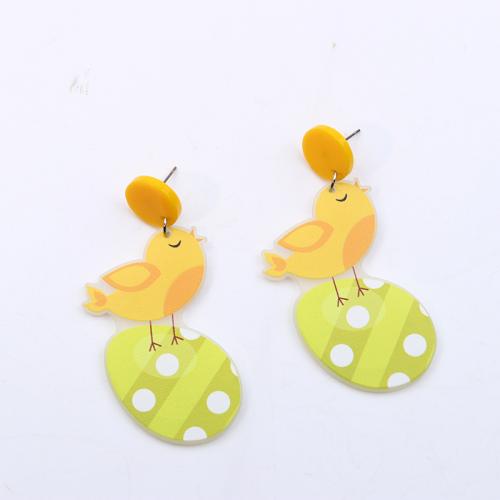 Easter Jewelry Acrylic printing fashion jewelry & for woman Sold By Pair