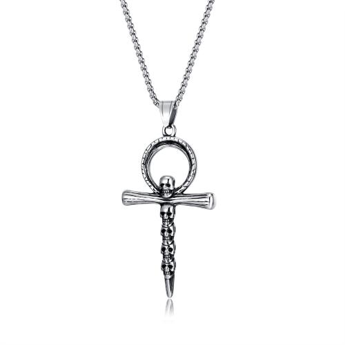 Stainless Steel Jewelry Necklace, 304 Stainless Steel, Cross, plated, fashion jewelry & different styles for choice & for man, original color, nickel, lead & cadmium free, pendant:73x41mm, Sold By PC