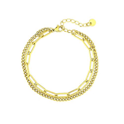 Stainless Steel Jewelry Bracelet 304 Stainless Steel with 4CM extender chain plated Unisex Length Approx 18 cm Sold By PC
