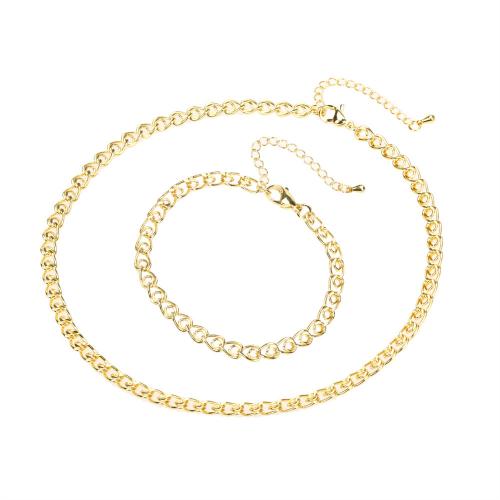 Brass Ensemble de bijoux, laiton, styles différents pour le choix & pour femme, doré, Vendu par PC