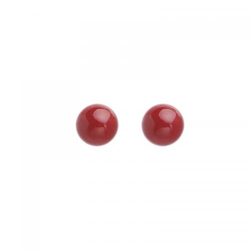 Zinc Alloy Stud Earring with Resin Round plated fashion jewelry & for woman Sold By Pair