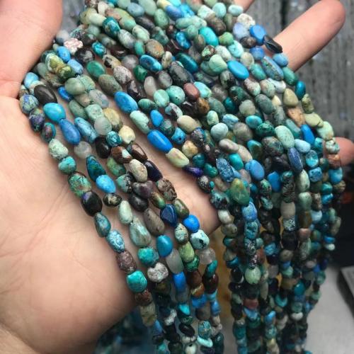 Perles bijoux en pierres gemmes, azurite, poli, DIY, 6x8mm, Vendu par Environ 38-40 cm brin