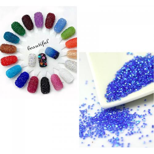 3D Nail Art Decoration, Crystal, DIY, more colors for choice, 1.3-1.5mm, Sold By Bag