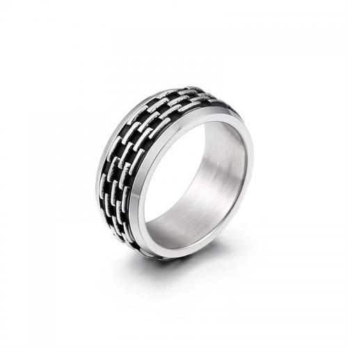 Vinger Ring in edelstaal, 304 roestvrij staal, mode sieraden & verschillende stijlen voor de keuze & voor de mens, meer kleuren voor de keuze, Verkocht door PC