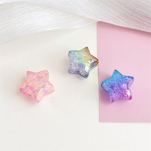 Plated Acrylic Beads, Star, DIY, more colors for choice, 21.80x20.80x13.10mm, Hole:Approx 3.5mm, 200PCs/Bag, Sold By Bag