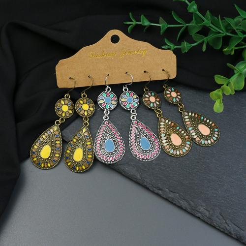 Zinc Alloy Drop Earrings plated three pieces & for woman nickel lead & cadmium free Sold By Set
