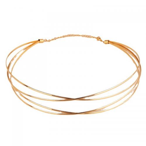 Collar Necklace, 304 Stainless Steel, Unisex & different styles for choice, golden, Sold By PC