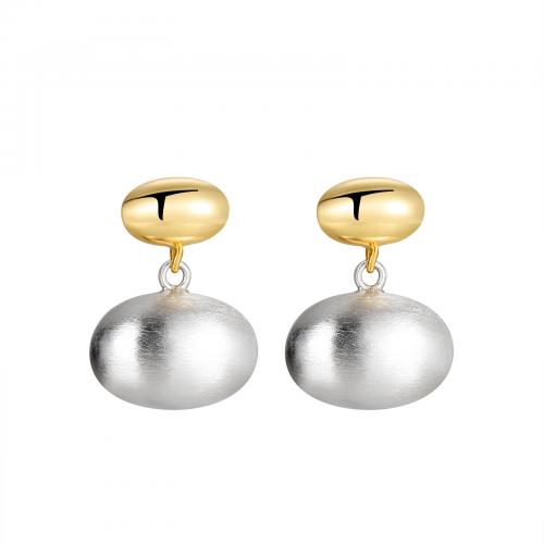 Messing Ohrstecker, mit Kunststoff Perlen, Modeschmuck & für Frau, frei von Nickel, Blei & Kadmium, 22x16mm, verkauft von Paar