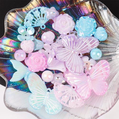 Hair Accessories DIY Findings, Acrylic, stoving varnish, more colors for choice, 500G/Bag, Sold By Bag