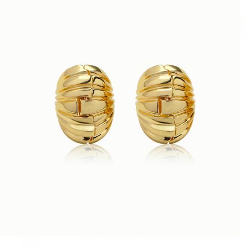 Messing Leverback Ohrring, vergoldet, Modeschmuck & für Frau, goldfarben, frei von Nickel, Blei & Kadmium, 17x15mm, verkauft von Paar