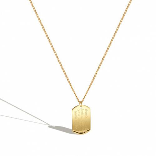 Collier chaîne chandail , Acier titane, avec 5cm chaînes de rallonge, bijoux de mode & pour femme, doré, protéger l'environnement, sans nickel, plomb et cadmium, 20x32mm, Longueur:Environ 66 cm, Vendu par PC