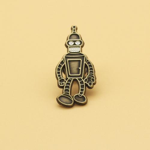 Zinc Alloy Brooches Robot Unisex & enamel nickel lead & cadmium free Approx Sold By Lot