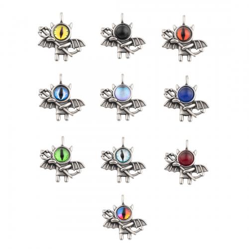 Stainless Steel Pendants 304 Stainless Steel with Glass & Resin fashion jewelry & Unisex original color Sold By PC