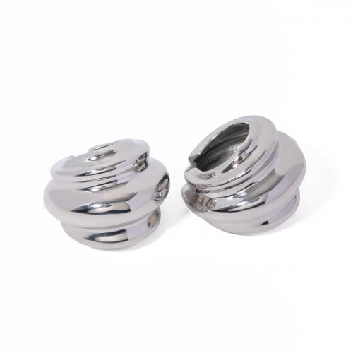 304 Stainless Steel Earring Clip, fashion jewelry & for woman, original color, 30.50x24.80mm, Sold By Pair