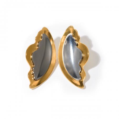 Boucle d'oreille de gaujon en acier inoxydable, Acier inoxydable 304, bijoux de mode & pour femme, 45x23mm, Vendu par paire