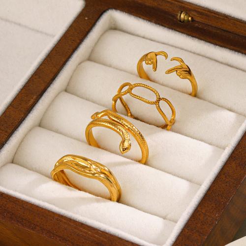 Edelstahl Ringe, 304 Edelstahl, plattiert, Modeschmuck & verschiedene Muster für Wahl, keine, Ring inner diameter:17mm, verkauft von PC