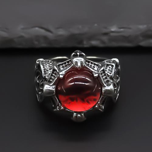 Zinc Alloy prst prsten, Zinek, s Umělá hmota, á, módní šperky, stříbro, nikl, olovo a kadmium zdarma, Ring inner diameter:1.8cm, Prodáno By PC