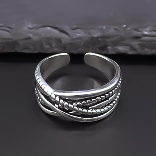 Tibetan Style Finger Ring, plated, fashion jewelry, silver color, nickel, lead & cadmium free, Ring inner diameter:1.8cm, Sold By PC