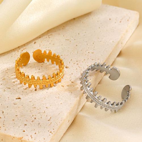 خاتم إصبع الفولاذ المقاوم للصدأ, 304 الفولاذ المقاوم للصدأ, مطلي, مجوهرات الموضة, المزيد من الألوان للاختيار, Ring inner diameter:1.7cm, تباع بواسطة PC