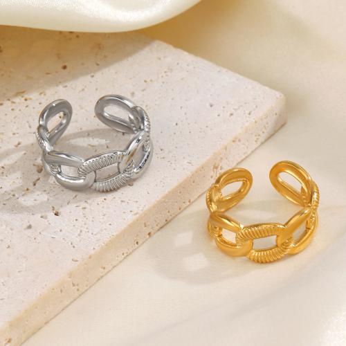 خاتم إصبع الفولاذ المقاوم للصدأ, 304 الفولاذ المقاوم للصدأ, مطلي, مجوهرات الموضة, المزيد من الألوان للاختيار, Ring inner diameter:1.7cm, تباع بواسطة PC