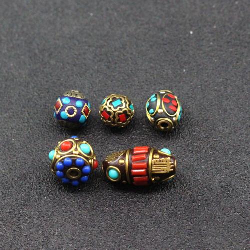Tibetan Style Jewelry Beads, with Clay & Resin, DIY & different styles for choice, more colors for choice, Sold By PC
