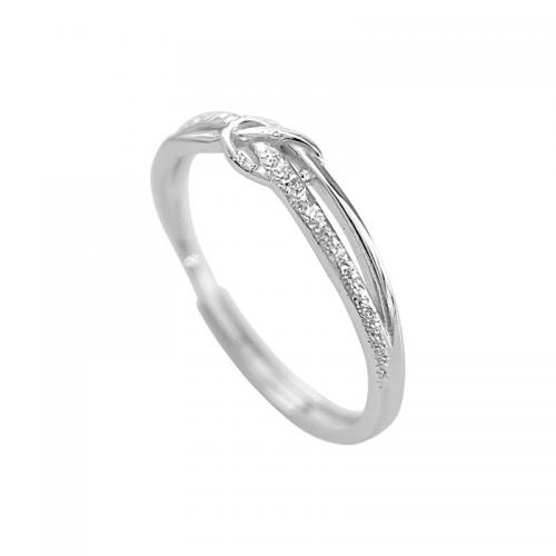 Sterling Silver Jewelry Finger Ring, 925 argento sterlina, lucido, per la donna, color platino, Venduto da PC