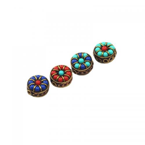 Zinc Alloy Spacer Beads with Clay & Resin & Brass DIY Sold By PC