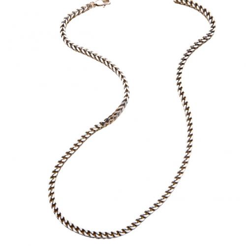 Collar de Acero Titanio, Partículas de acero, con 5cm extender cadena, chapado, unisexo, Blanco, longitud:45 cm, Vendido por UD