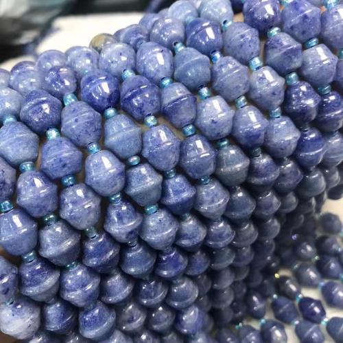 Perline avventurina, Campana, lucido, naturale & DIY, blu scuro, 10x11mm, Venduto per Appross. 38-40 cm filo