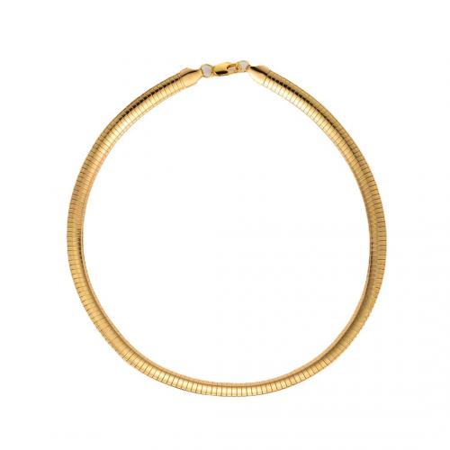 Messing Halskette, 18 K vergoldet, Modeschmuck & für Frau, goldfarben, frei von Nickel, Blei & Kadmium, Länge:ca. 44 cm, verkauft von PC