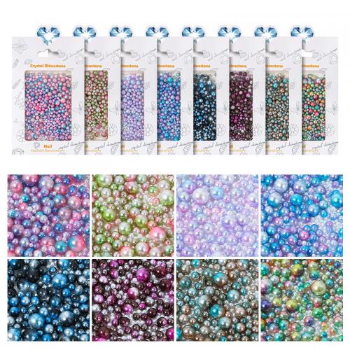 3D Nail Art Decoration, Resin, Round, DIY, more colors for choice, Sold By Set