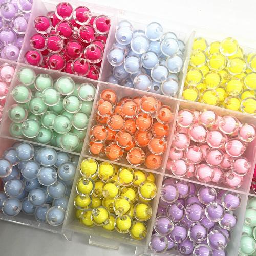 Bead in Bead Acrylic Beads, Round, DIY & different size for choice, more colors for choice, 500G/Bag, Sold By Bag