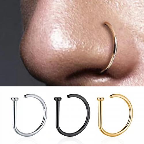Stainless Steel Nose Piercing Nakit, 304 nehrđajućeg čelika, bez spolne razlike & različite veličine za izbor, više boja za izbor, Prodano By PC