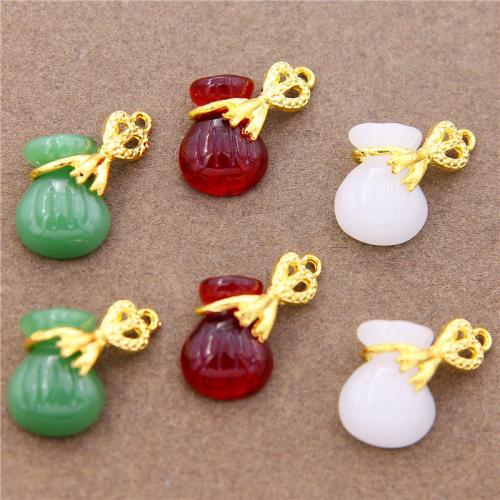 Resin Zinc Alloy Pendants with Resin gold color plated fashion jewelry & DIY nickel lead & cadmium free Approx Sold By Bag